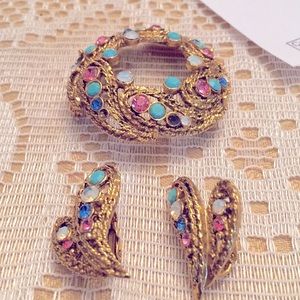 Vintage Brooch and Earrings